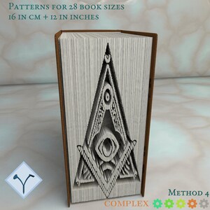 Freemasonry Eye: Book Folding Pattern, Instruction DIY folded book art, cut and fold books & only cut free patterns free texture 画像 3