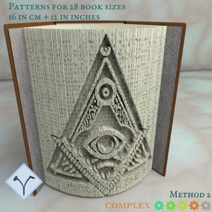 Freemasonry Eye: Book Folding Pattern, Instruction DIY folded book art, cut and fold books & only cut free patterns free texture 画像 1