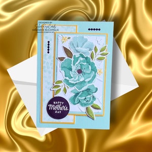 Muttertag Hues of Happiness Stampin Up Designerpapier wählerisch geschnittene Blumen und Blätter A6 250 g / m² handgestempelt gestanzte handgemachte Karte