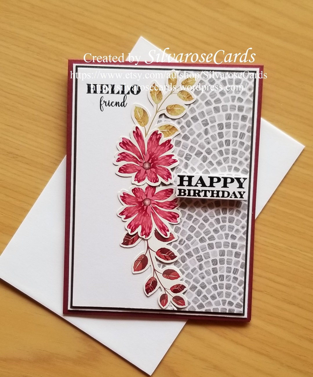 Happy Birthday Handmade Card Friendship Birthday Card Hello Etsy 日本