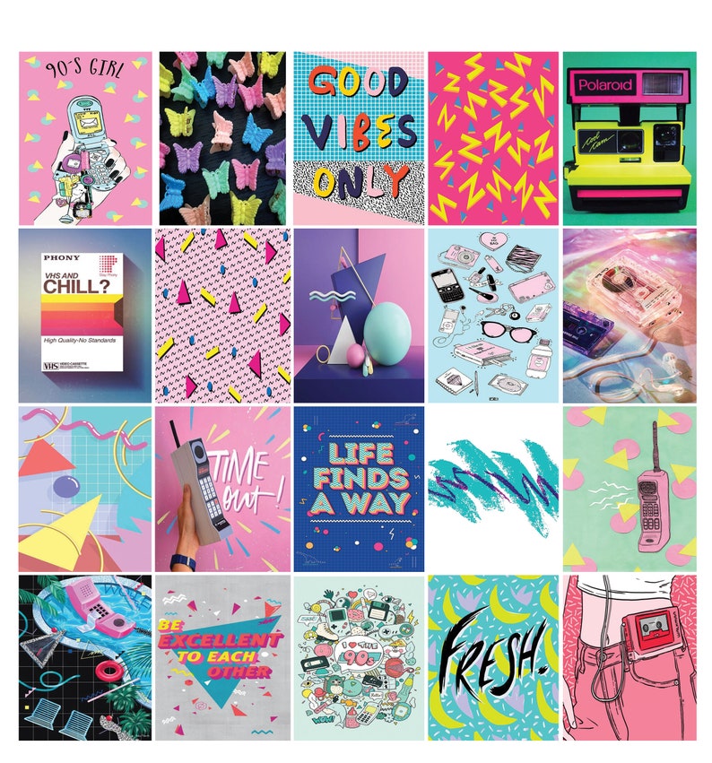 90s aesthetic sticker set inspired by erin condrenhappy etsy