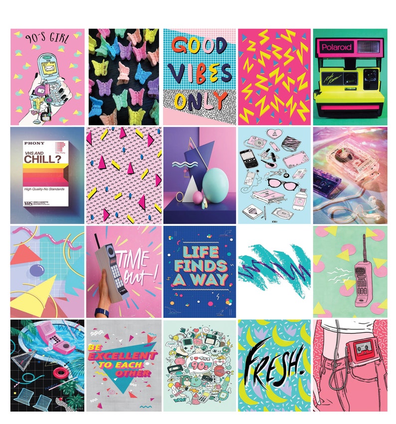 90s aesthetic sticker set inspired by erin condrenhappy etsy