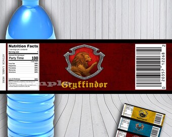 harry potter water bottle labels etsy