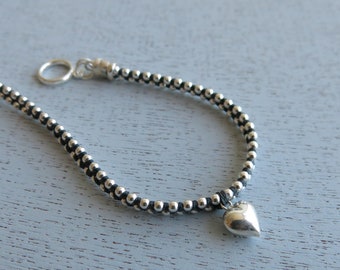 HOLIDAY GIFT, Gift, heart charm bracelet, Mothers day gift