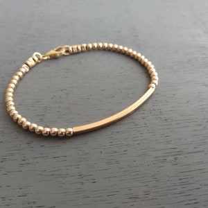 Goldfill beaded bracelate, goldfill modern bracelet ,, Mothers day gift image 8