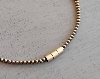 Black and gold necklace, chunky necklace, Mothers day gift