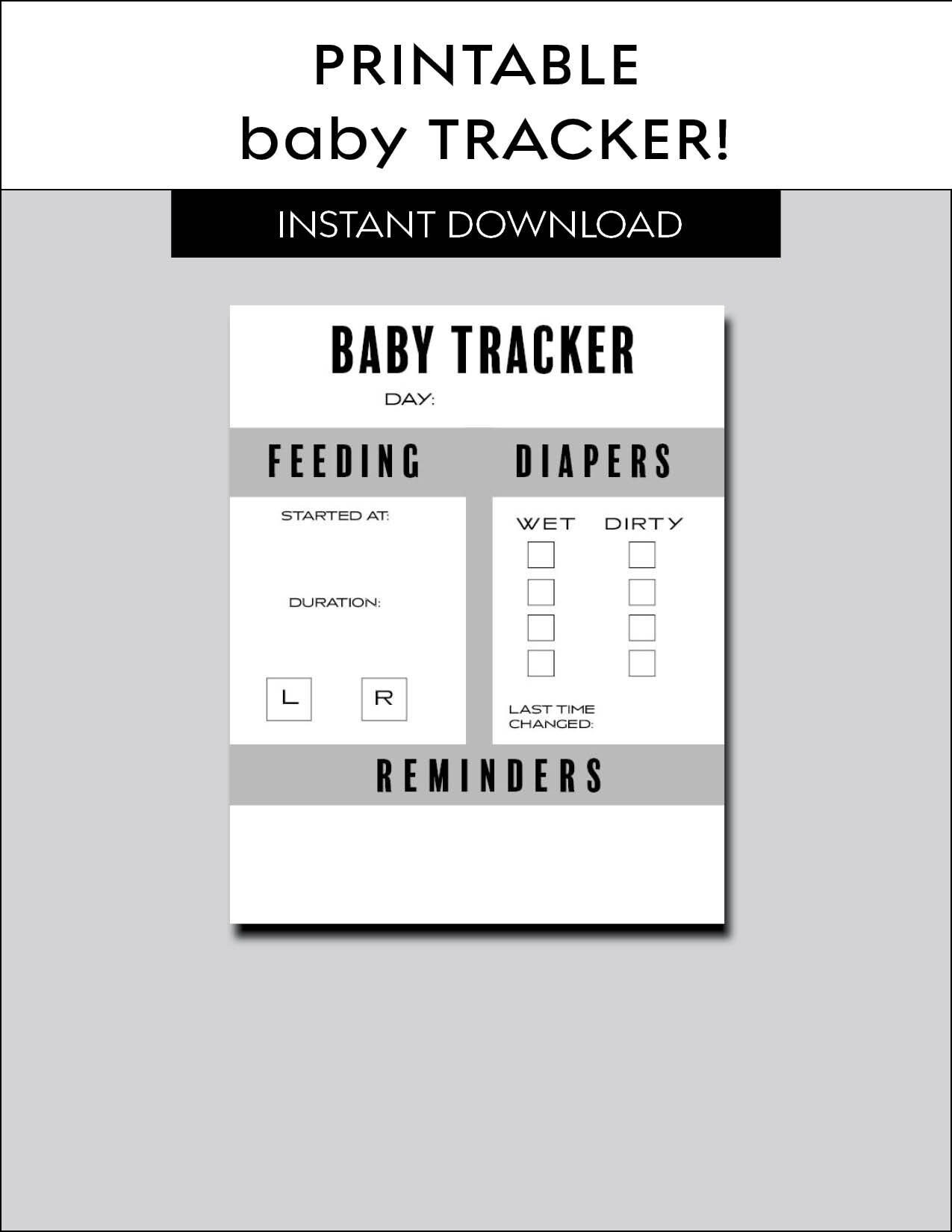 Baby Routine Tracker Infant Feeding and Diaper Tracker Pdf Instant ...