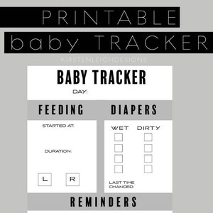 Baby Routine Tracker Infant Feeding and Diaper Tracker Pdf Instant ...