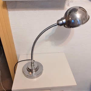 Candeeiro de mesa vintage, candeeiro de mesa retro pescoço de ganso, luz de escritório retro/clássico 60s, candeeiro de mesa industrial, candeeiro industrial, candeeiro de escritório