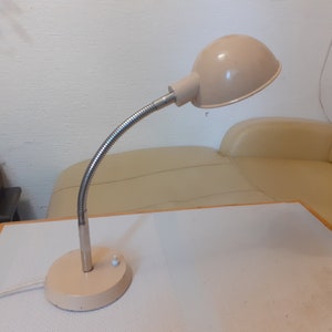 Candeeiro de mesa vintage, candeeiro de mesa retro pescoço de ganso, luz de escritório retro/clássico 60s, candeeiro de mesa industrial, candeeiro industrial, candeeiro de escritório