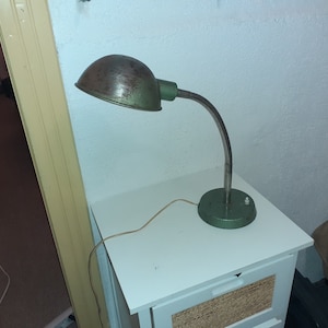 Candeeiro de mesa vintage, candeeiro de mesa retro pescoço de ganso, luz de escritório retro/clássico 60s, candeeiro de mesa industrial, candeeiro industrial, candeeiro de escritório