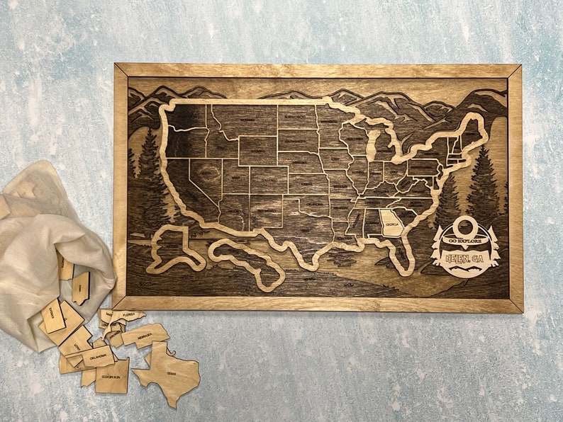 United States Wooden Map Gift - Il 794xN.4905438181 Kuwz 