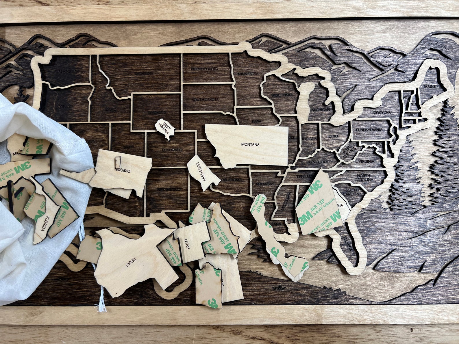 United States Wooden Map Gift - Il 1588xN.4857217788 F39r 