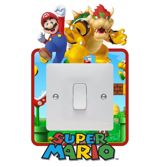 Super Mario Light Switch Vinyl Sticker Surround 