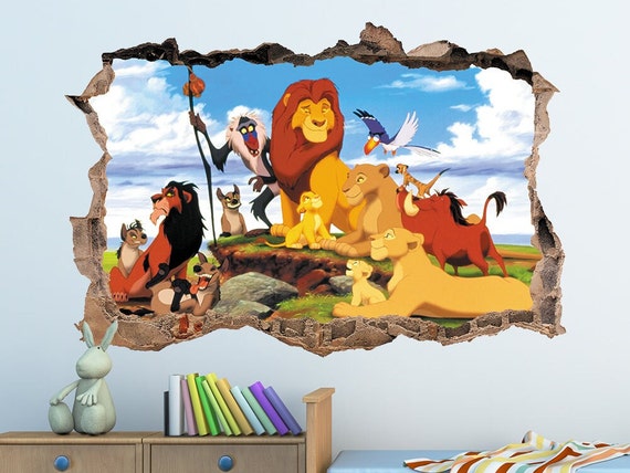 3d Lion King Hole In Wall Sticker Art Decal Decor Kids Bedroom Canada 3d Lion King Hole In Wall Sticker Art, Lion King Toddler Bedroom