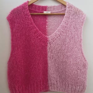 Hand knit women’s vest