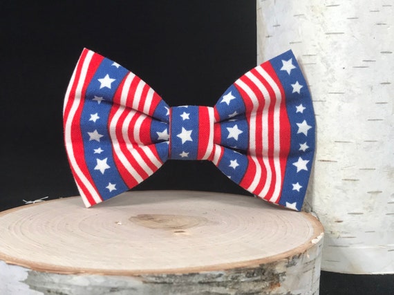 american flag dog bow tie
