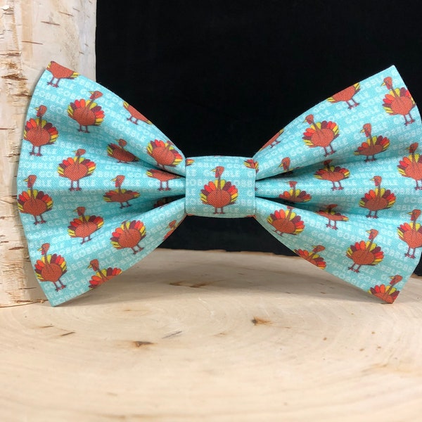 Turkey Dog Bow Tie | Cat Bow Tie | Dog Bowties | Thanksgiving Dog Bow Tie | Dog Bow Tie | Dog Collar Bow Tie | Dog Bandana | Pet Bow Tie