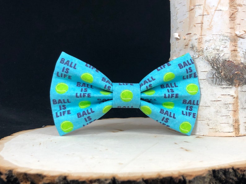 Ball is Life Dog Bow Tie Cat Bow Tie Dog Bowtie Dog Bow tie Dog Collar Bow Dog Bandana Bowties Dog Bowties Pet Bowtie Bow image 1