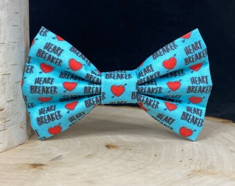 Heart Breaker Dog Bow Ties | Cat Bow Tie | Dog Bowtie | Valentine Dog Bow Tie | Dog Collar Bow | Dog Bandana