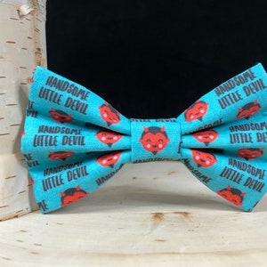 Handsome Little Devil Dog Bow Tie | Cat Bow Tie | Dog Bowtie | Halloween Dog Bow Tie | Dog Collar Bow Tie | Dog Bandana | Puppy Bow Tie