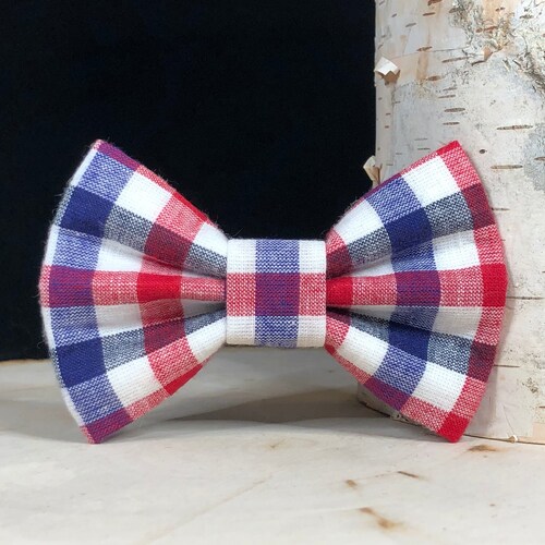 Gingham Bow Ties Dog Bow Tie Cat Bow Tie Dog Collar Bow Etsy