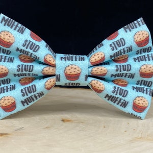 Stud Muffin Dog Bow Ties Cat Bow Tie Dog Bowties Summer Dog Bow Tie Dog Bow Tie Dog Collar Bow Tie Dog Bandana Pet Bow Tie image 1