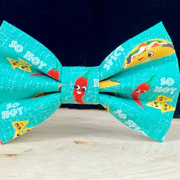 Taco Tuesday Dog Bow Tie | Cat Bow Tie | Dog Bowtie | Dog Bow tie | Dog Collar Bow Tie | Dog Bandana | Taco Bowtie | Dog Bowties | Bow Tie