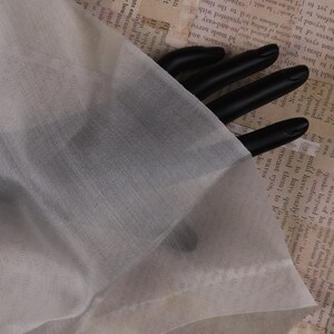 Margilan Silk gauze Margelan silk Uzbek silk 17/45cm 25/65cm width by yard white silk nuno felting silk 100% white silk gauze image 2