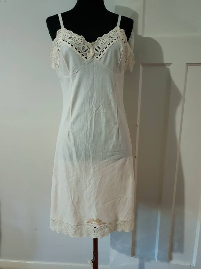Batise Lacey Full Slip in Ivory with Appliques