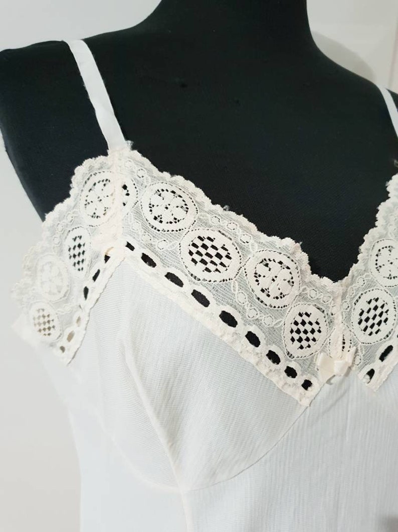 Batise Lacey Full Slip in Ivory with Appliques