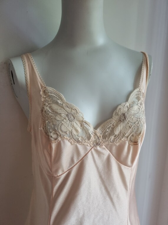 Gorgeous 1970's Vintage Classic Beige Lace Insets… - image 3