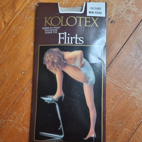 Kolotex Pantyhose Sheer to Waist Nylons 1980's Tan Stockings