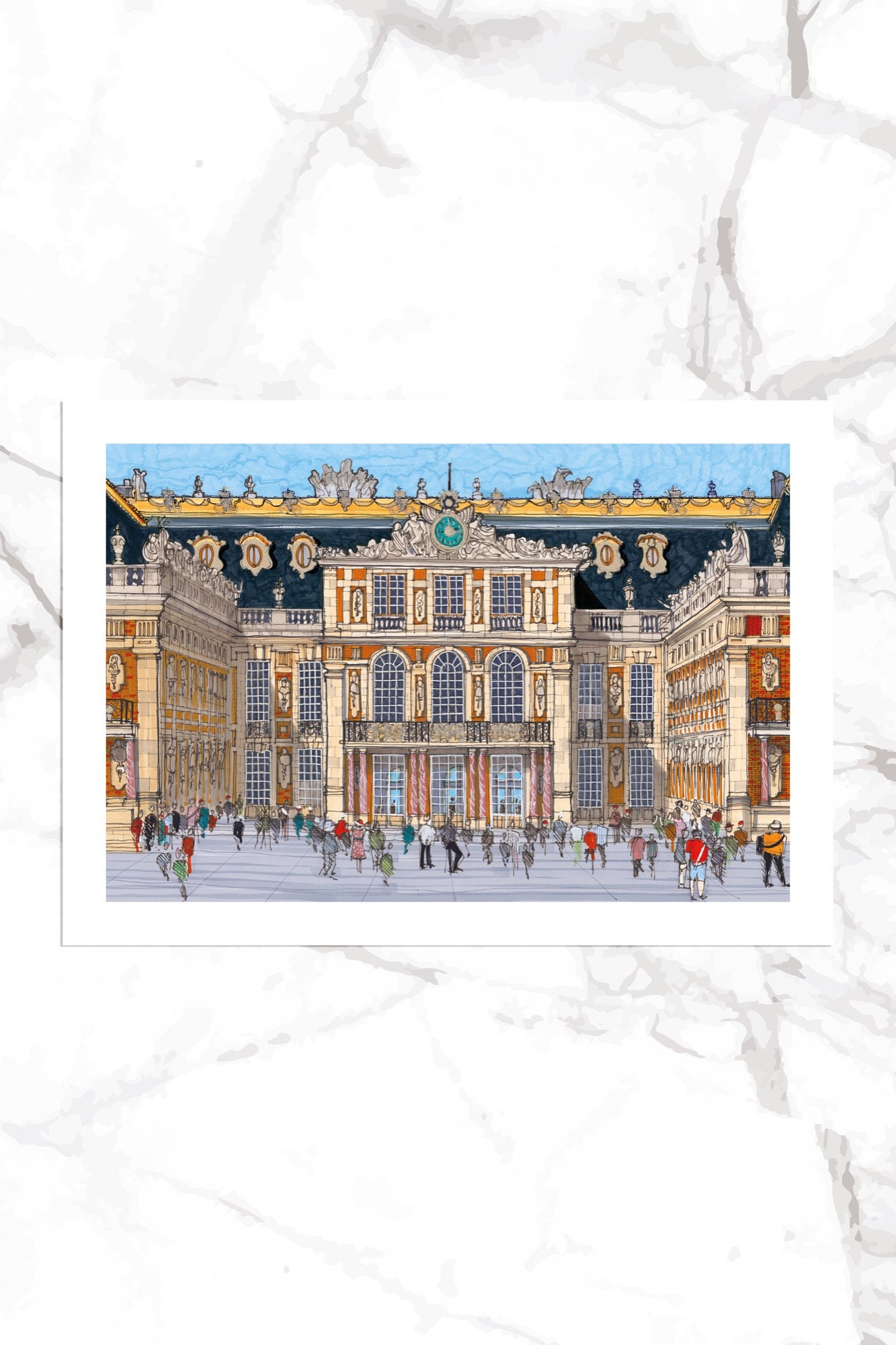 Palace of Versailles Paris France Art Print Giclee - Etsy