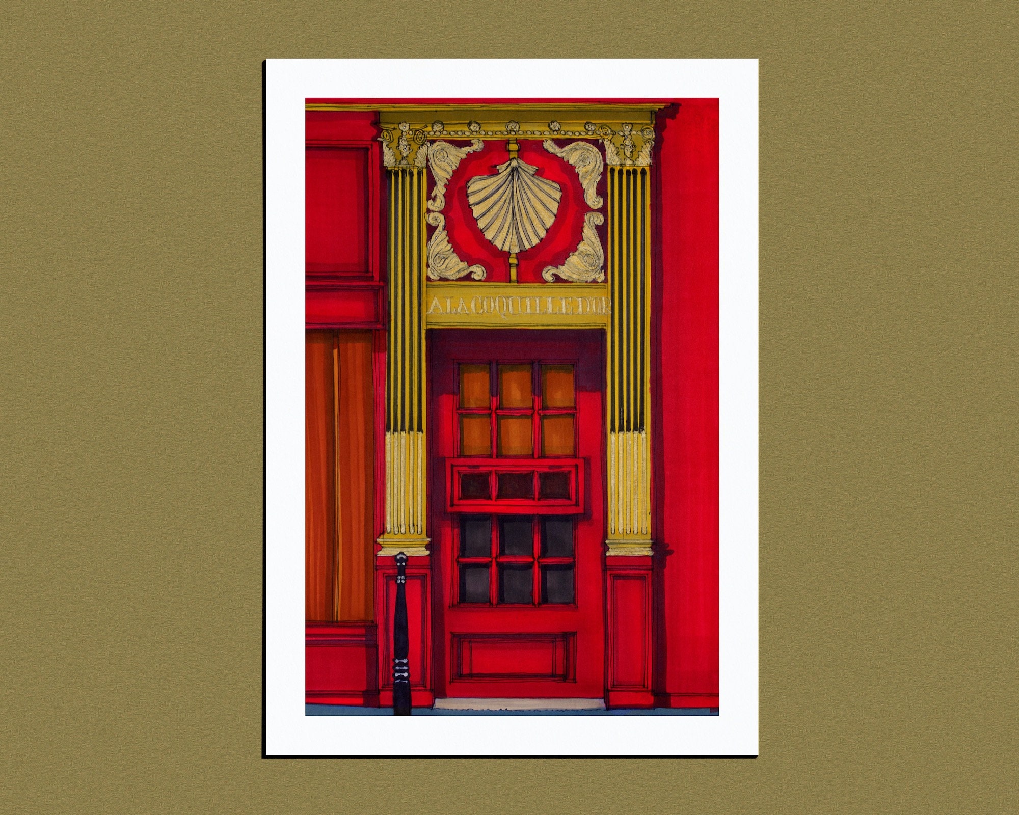 Paris A La Coquille D'or Fine Art Print Paris Sights Architectual Art