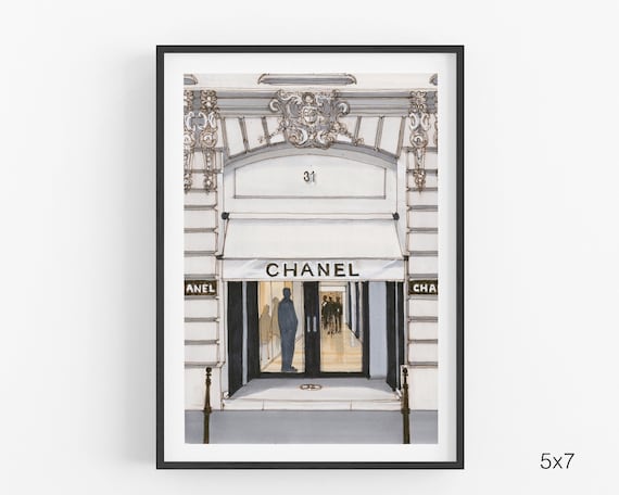 Paris Digital Print: Chanel Storefront Paris Premium Fine -  Israel