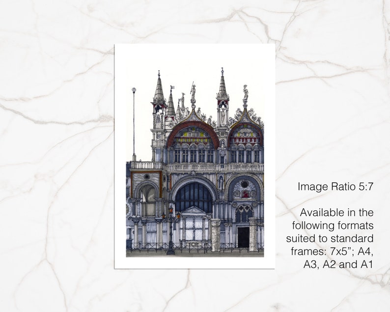 May include: A detailed black and white illustration of a large, ornate building with multiple towers and arches. The building has a red roof and is set against a white background.