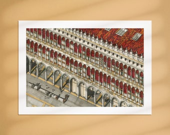 Venice Print: Procuratie Vecchie on St. Mark's Square - Giclee Fine Art Print on premium paper