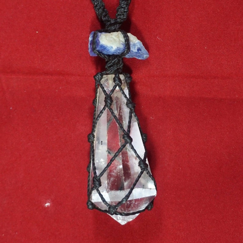 Peruvian quartz lapisl\u00e1zuli and pirita stones necklace handcrafted Energetic Stones