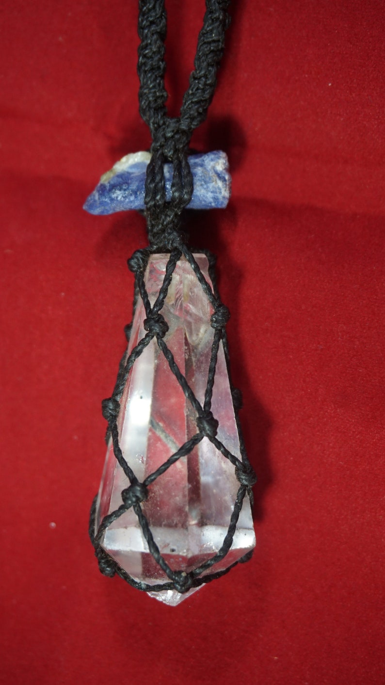 Peruvian quartz lapisl\u00e1zuli and pirita stones necklace handcrafted Energetic Stones