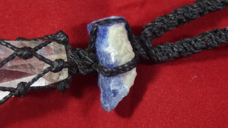 Peruvian quartz lapisl\u00e1zuli and pirita stones necklace handcrafted Energetic Stones