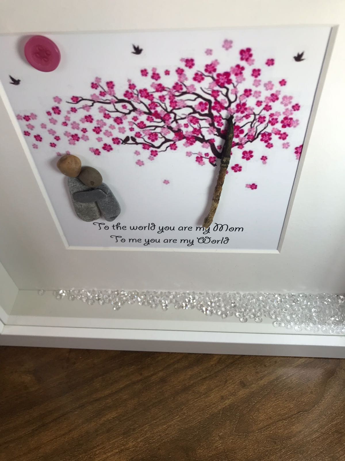 Personalised Frame Pebble Art With 2 People Gift for Mom Etsy