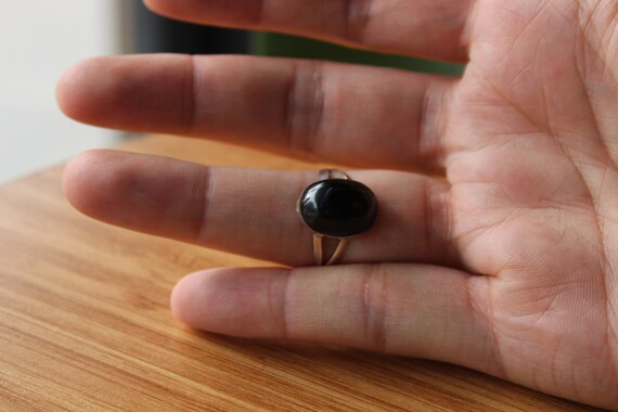 Jet cheap stone ring