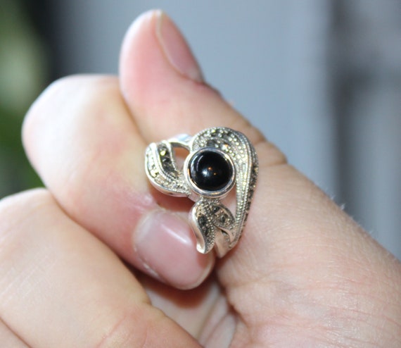 Anillo azabache online mujer