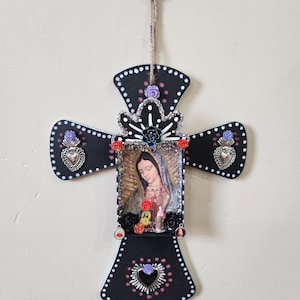 Guadalupe Altar Cross Shrine Nicho Dia De Los Muertos Day of The Dead Virgin Mary Prayer Healing Altar Meditation Home Decor. READY TO SHIP!