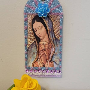 Guadalupe Nicho Shrine Dia De Los Muertos Retablo Day of The Dead Altar Folk Art Decor. Wall Decor Shrine or Tree Ornament. READY TO SHIP!