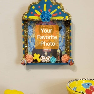Personalized Nicho Ornament Dia De Los Muertos Shrine Create Your Day of The Dead Altar Shrine Ornament. Wall Hanging or Tree Ornament.