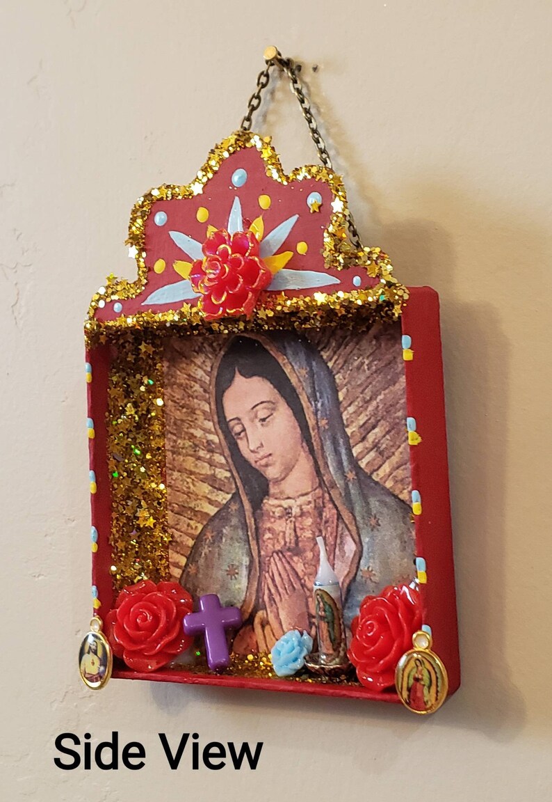 Guadalupe Nicho Shrine Dia De Los Muertos Retablo Catholic | Etsy