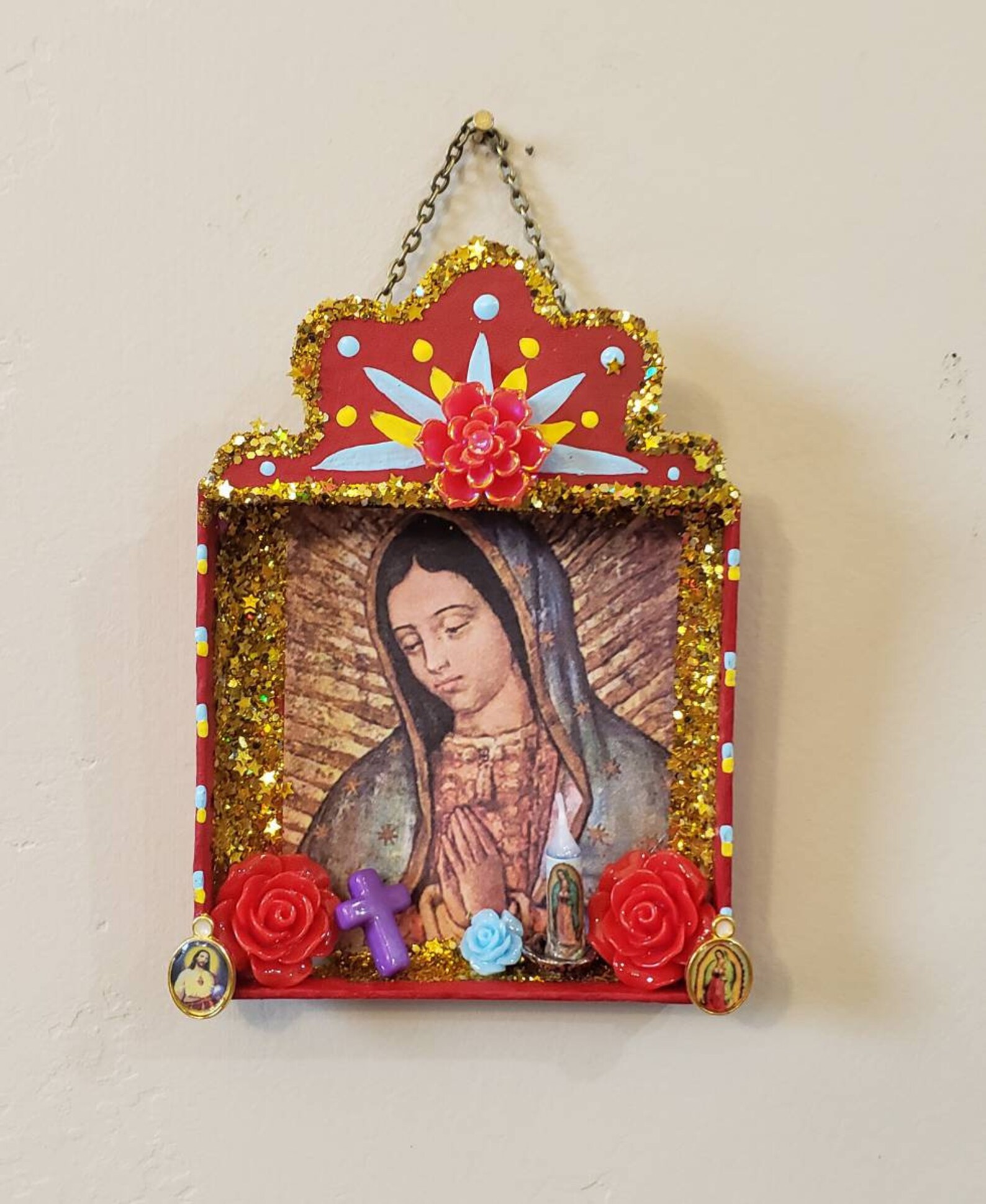 Guadalupe Nicho Shrine Dia De Los Muertos Retablo Catholic - Etsy