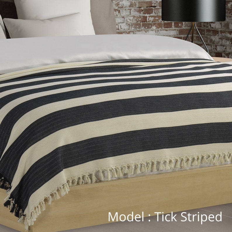 King & Queen Size Bedspread Natural Cotton Couch Sofa Throw Etsy